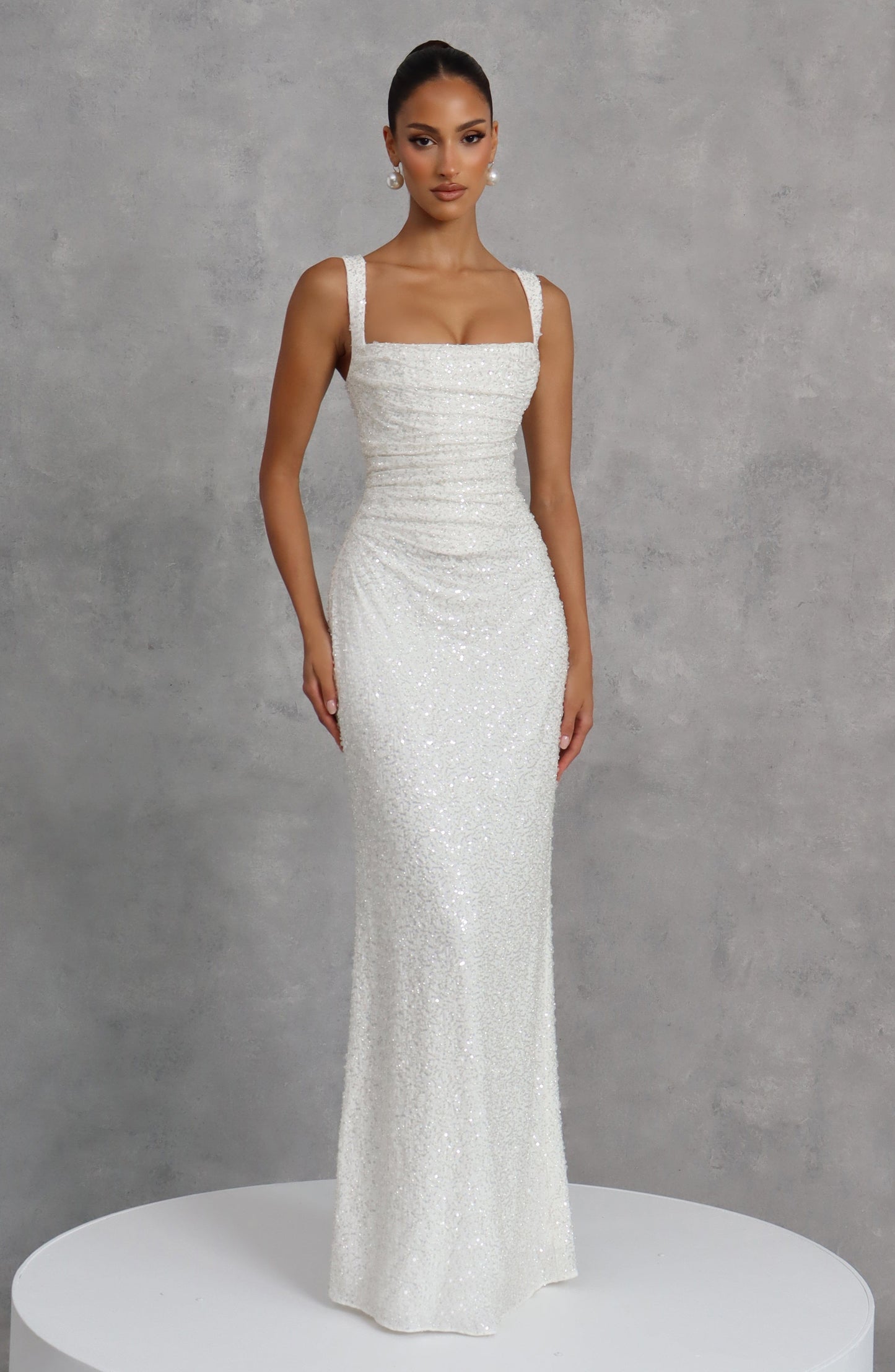 Calanthe Maxi Dress Ivory Sparkle