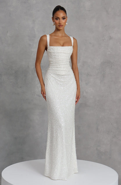 Calanthe Maxi Dress Ivory Sparkle
