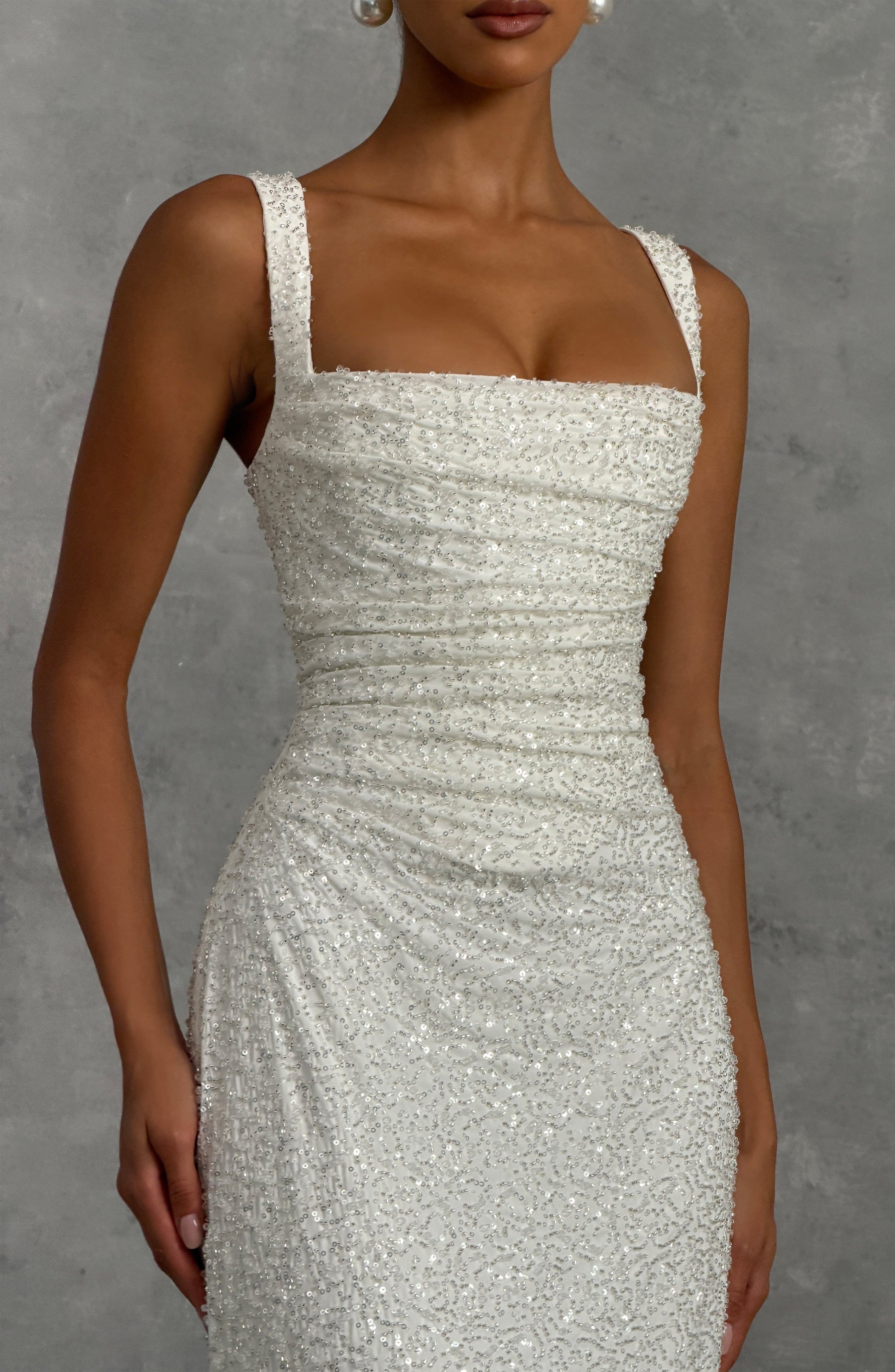 Calanthe Maxi Dress Ivory Sparkle