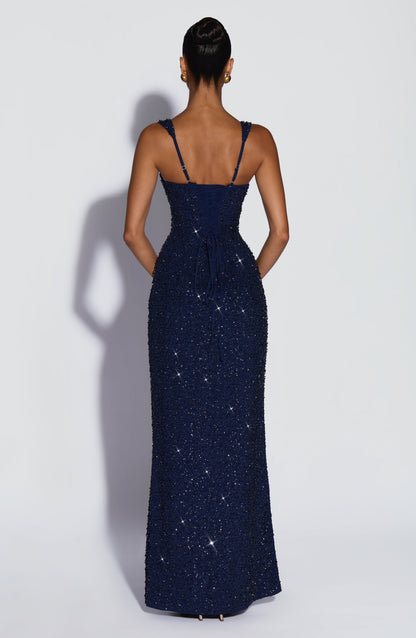 Calanthe Maxi Dress Navy Sparkle