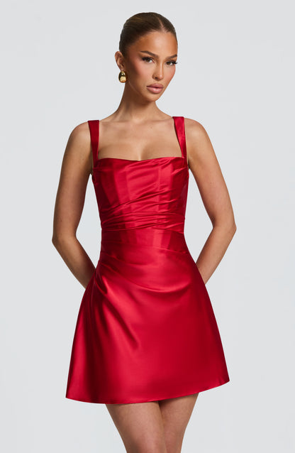 Calanthe Mini Dress Red