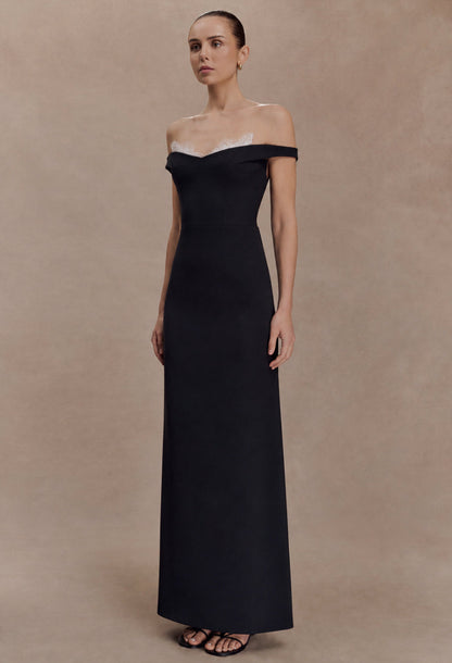 Callista Off-Shoulder Maxi Dress Black