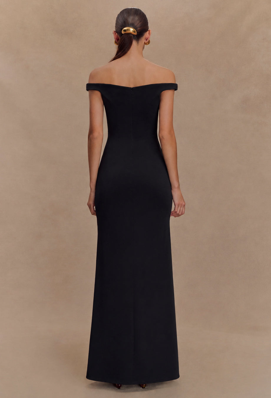 Callista Off-Shoulder Maxi Dress Black