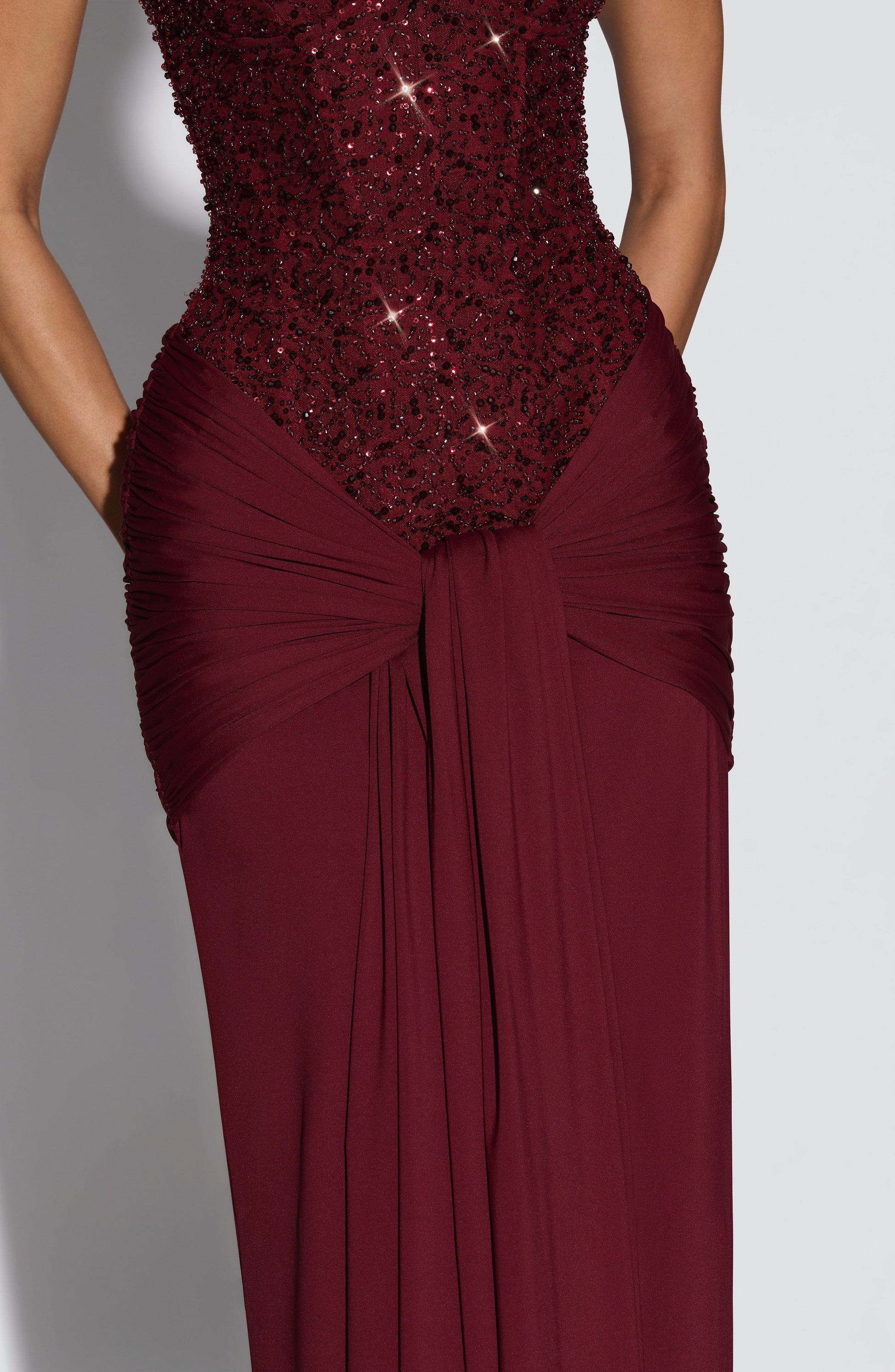 Carina Maxi Dress Burgundy