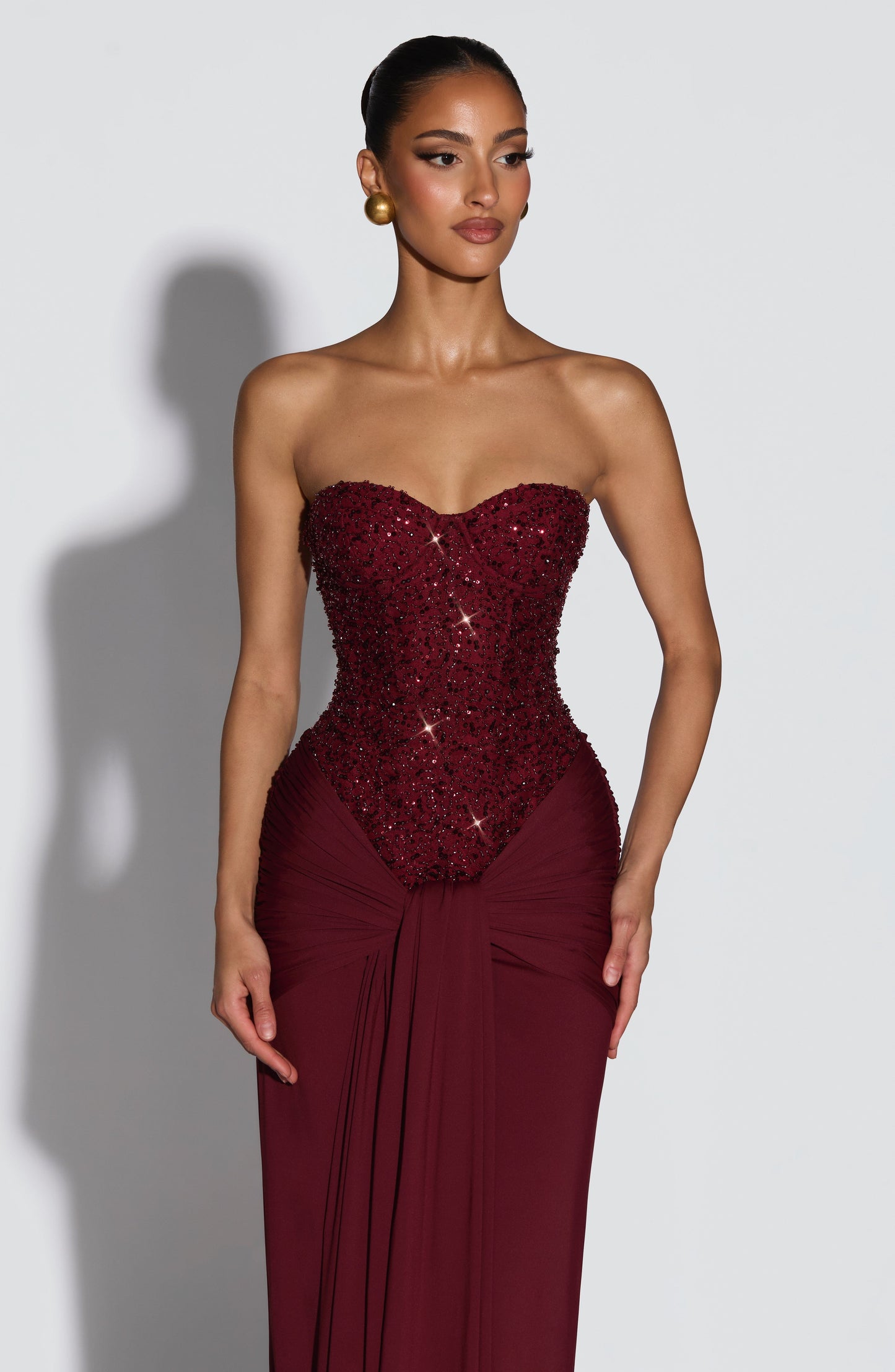 Carina Maxi Dress Burgundy
