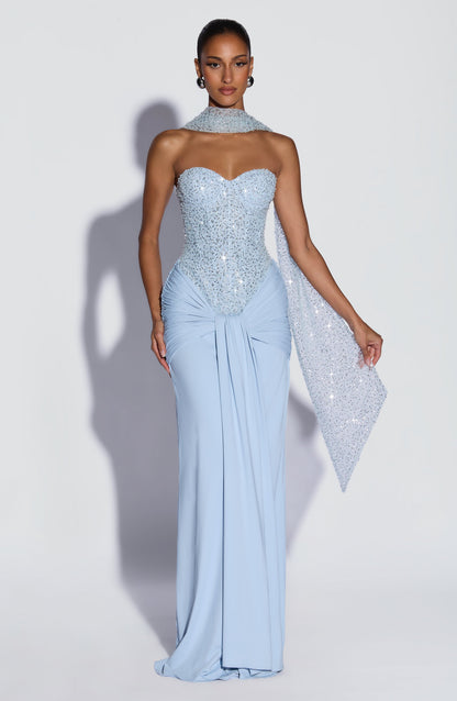 Carina Maxi Dress Glacier Blue