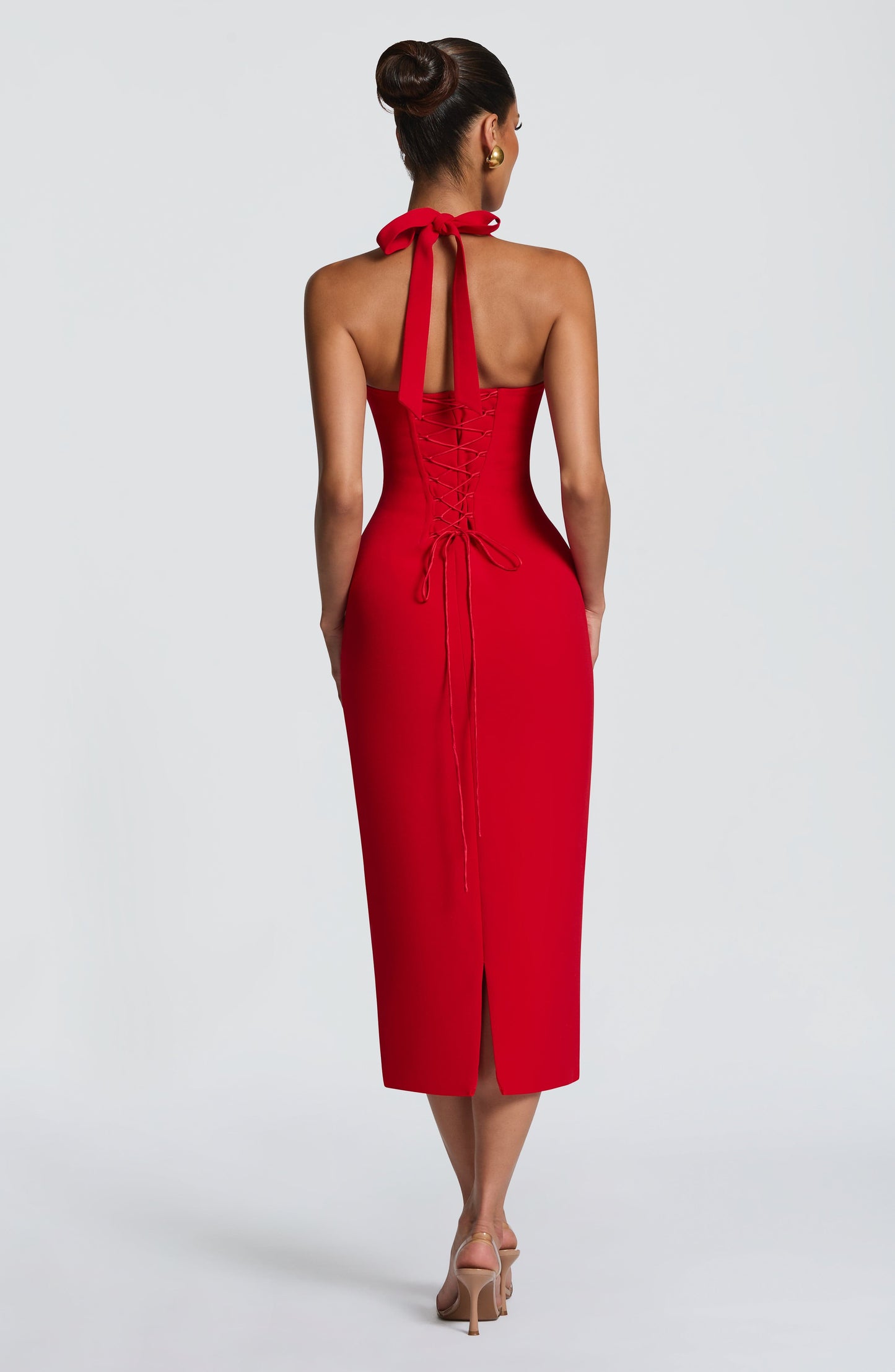 Cassia Midi Dress Red