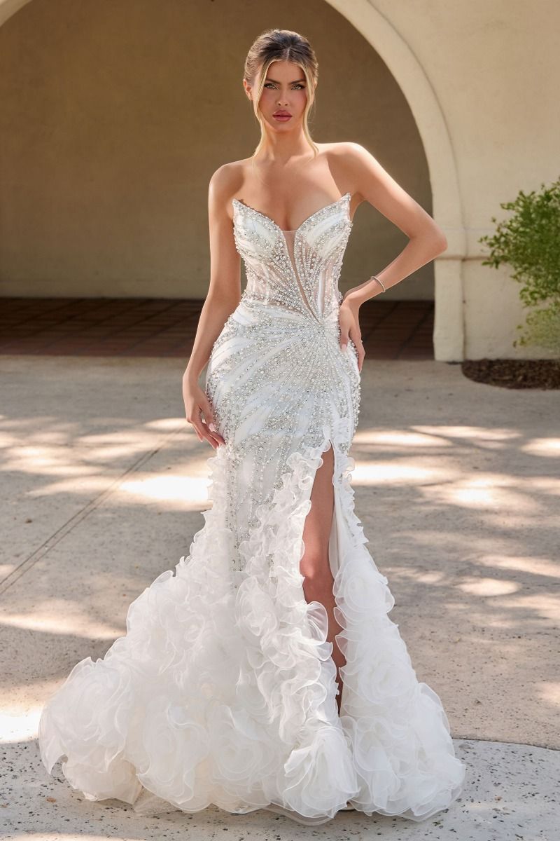 Madrid Gown Mermaid Dress With Organza Ruffle Skirt