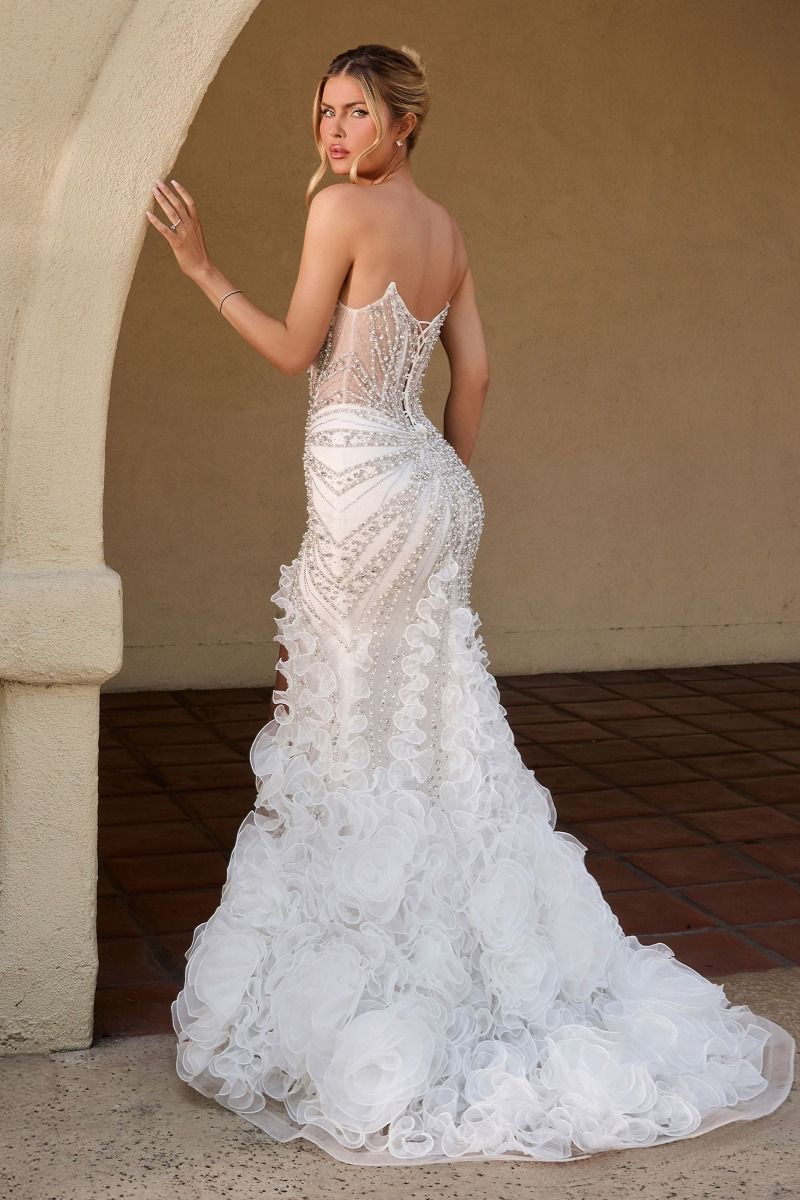 Madrid Gown Mermaid Dress With Organza Ruffle Skirt