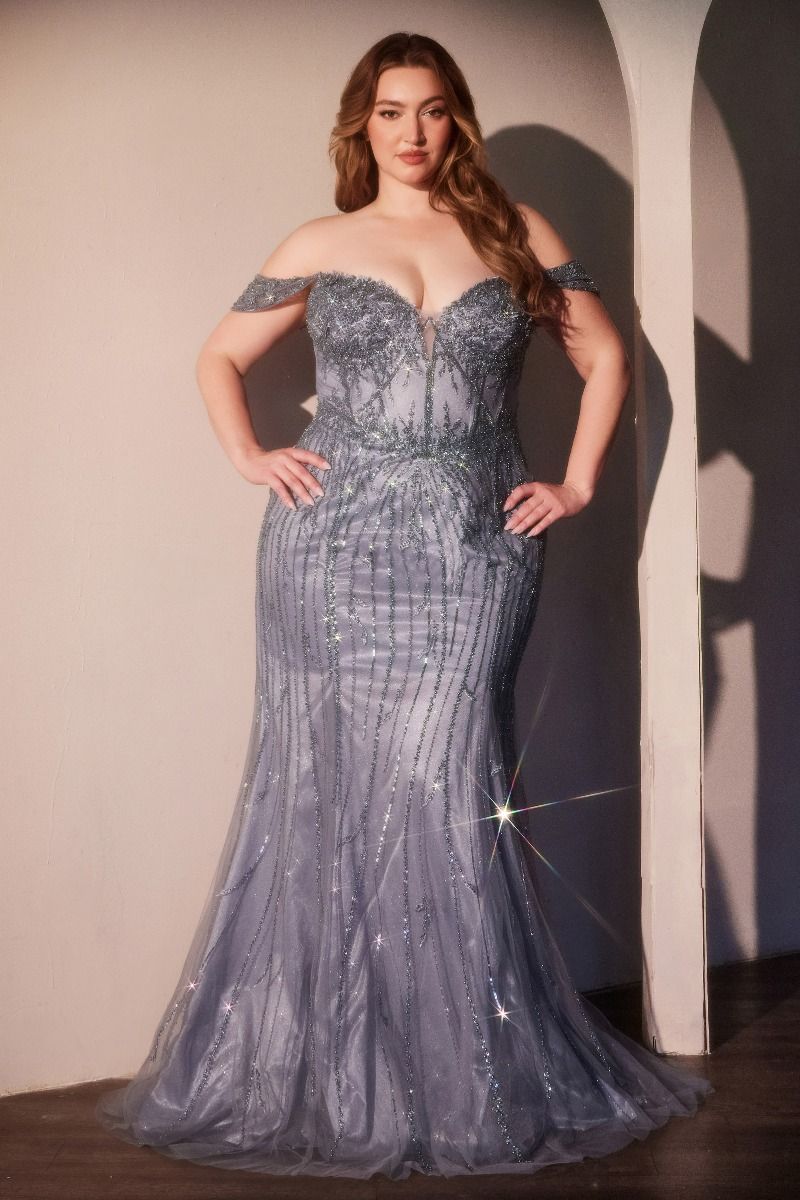 Annette Gown OFF THE SHOULDER FLORAL BEADED GOWN