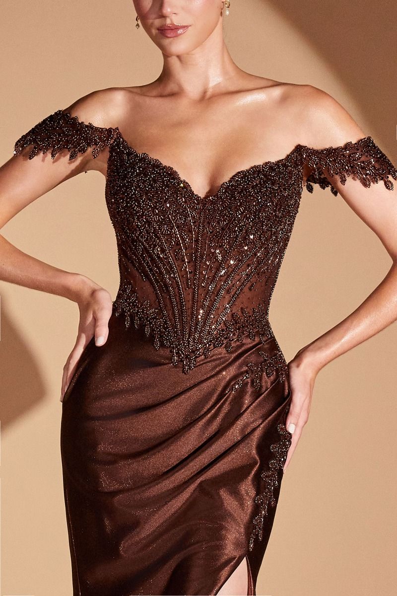 VERONA GOWN GLITTER SATIN CORSET DRESS