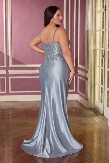 MAVERICK GOWN CORSET DRESS WITH PLEATED BODICE