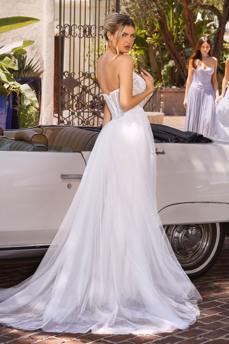 Justice Gown Strapless Off White Dress With Overskirt