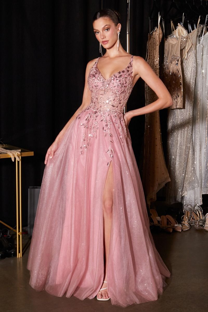 Fernanda Gown Floral Glitter Tulle A- Dress