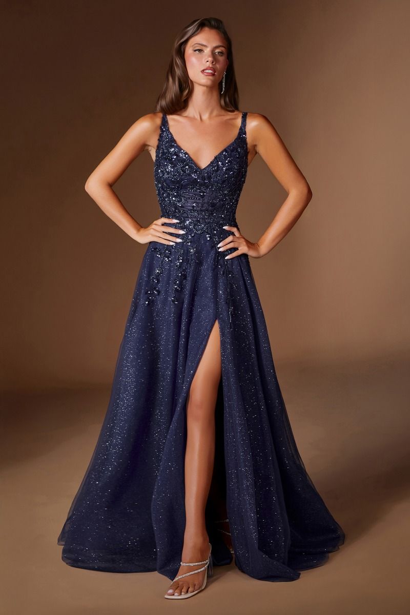Fernanda Gown Floral Glitter Tulle A- Dress