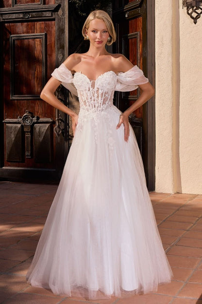 Bernadette Gown Off-White Floral Corset Bridal Dress