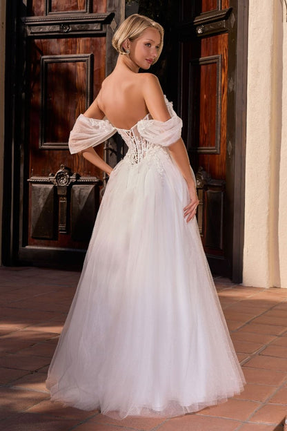 Bernadette Gown Off-White Floral Corset Bridal Dress