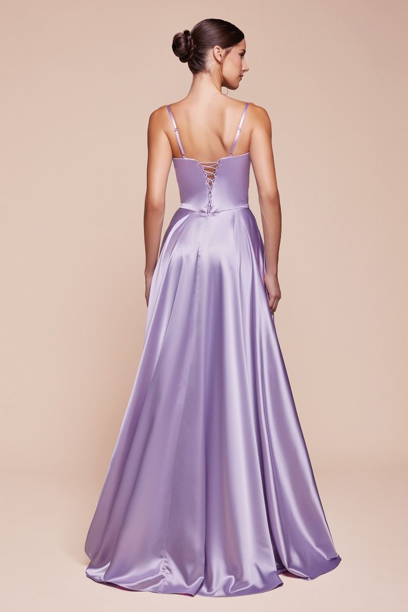 SELMA GOWN A- LUXE SATIN BUSTIER DRESS