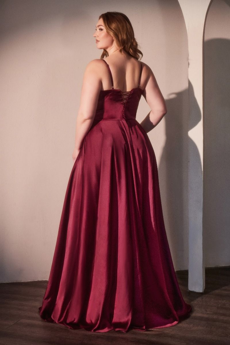 SELMA GOWN A- LUXE SATIN BUSTIER DRESS