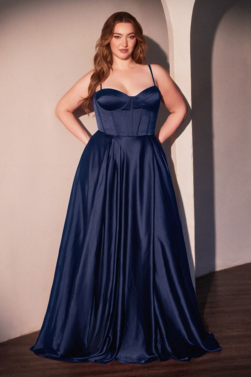 SELMA GOWN A- LUXE SATIN BUSTIER DRESS