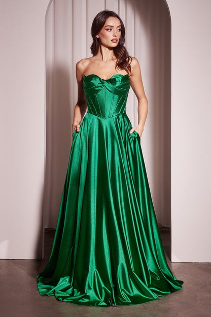 Ellery Gown Satin A- Dress With Pockets