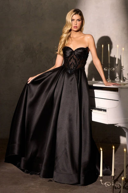 Annika Gown A- Corset Dress With Pockets