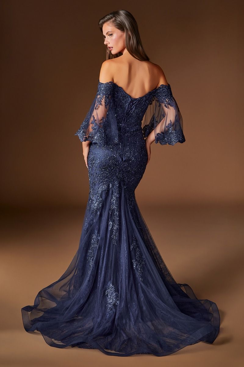 Margareta Gown Bell Sleeve Lace Mermaid Dress