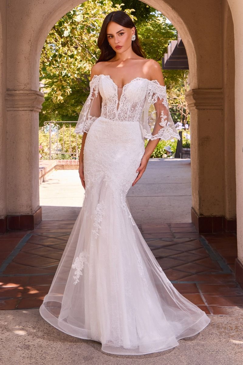 Margareta Gown Bell Sleeve Mermaid Wedding Dress