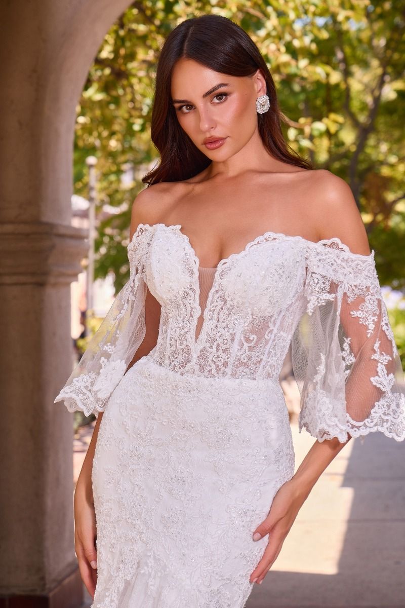Margareta Gown Bell Sleeve Mermaid Wedding Dress