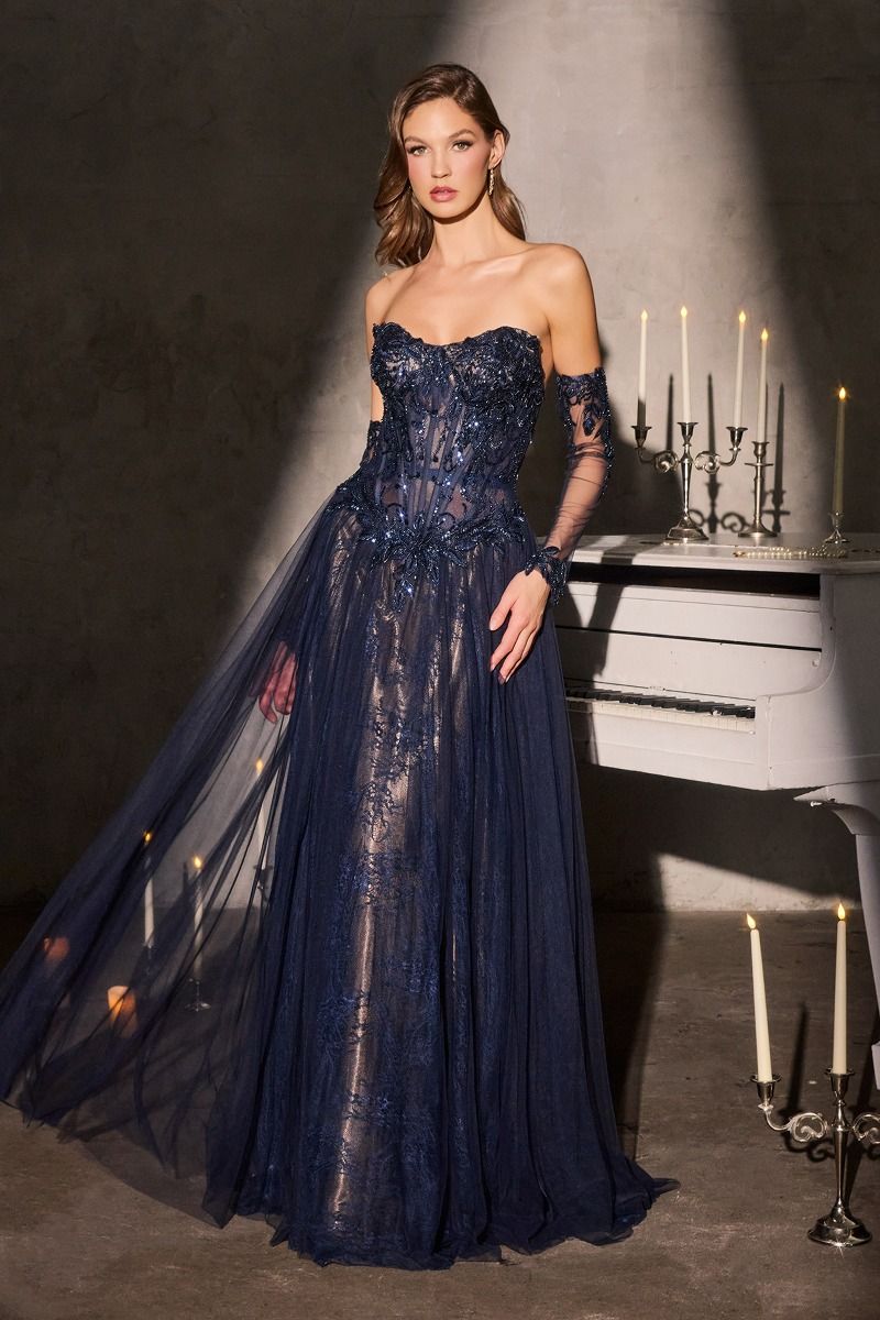 LILITH GOWN A- TULLE DRESS WITH GLOVES