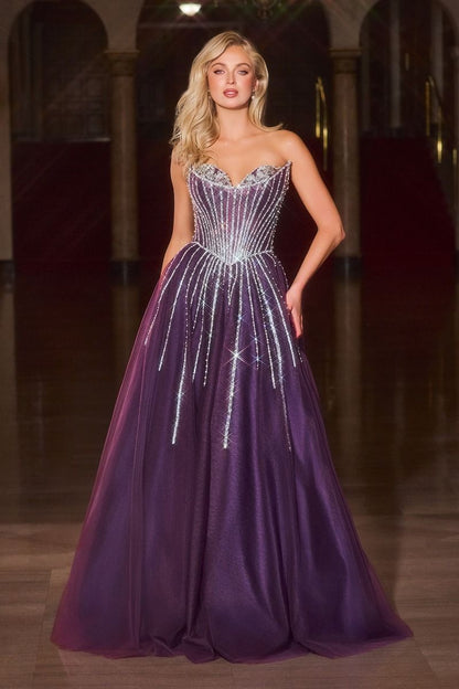 AUGUSTINE GOWN STRAPLESS GOTHIC BALL GOWN