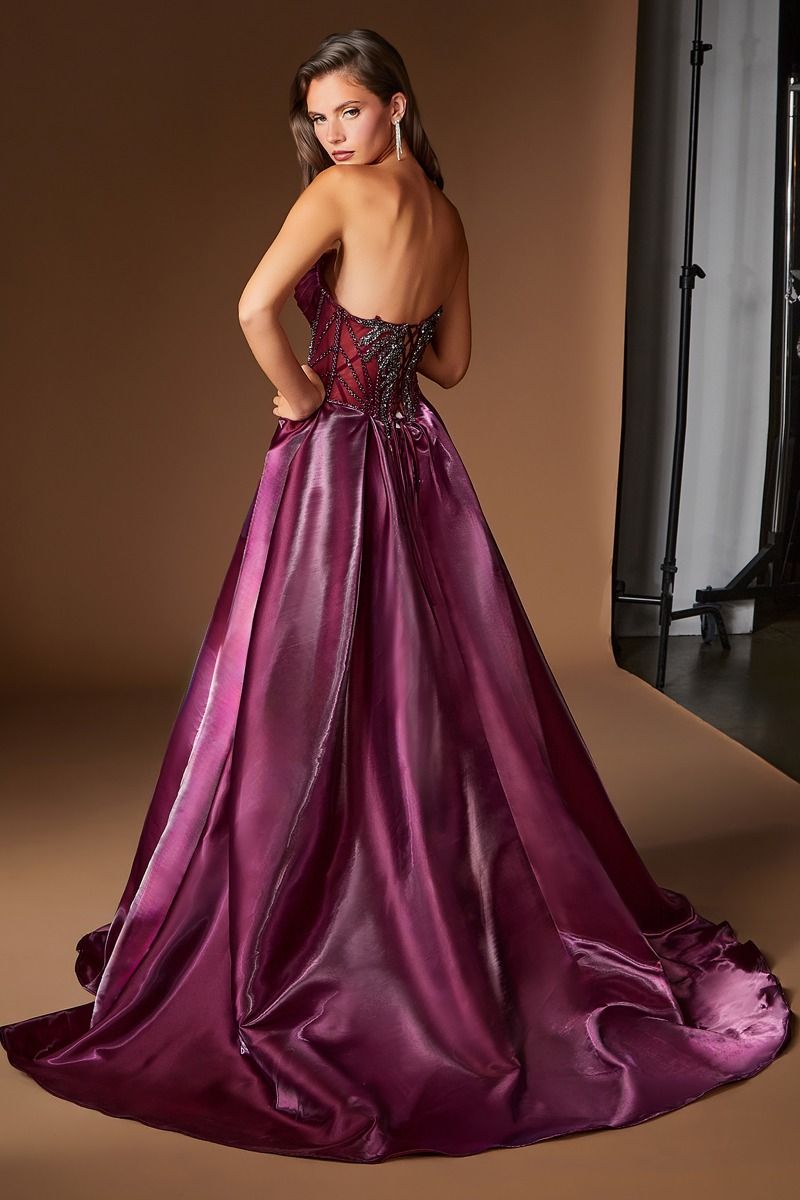 Theodora Gown Organza Mermaid Dress with Overskirt