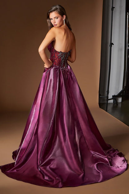 Theodora Gown Organza Mermaid Dress with Overskirt