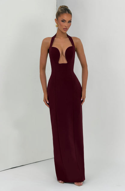 Charlotte Maxi Dress Cherry Lacquer