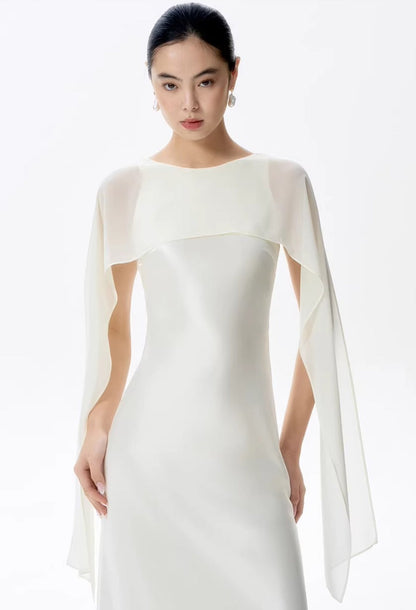 Charlotte Maxi Dress with Scarf Ivory