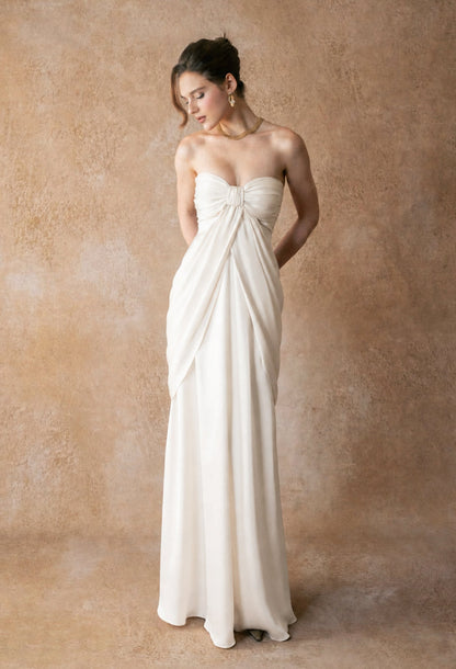Clarinda Strapless Bridal Gown Ivory