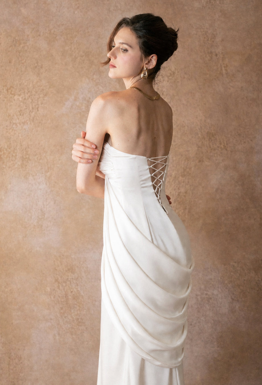 Clarinda Strapless Bridal Gown Ivory