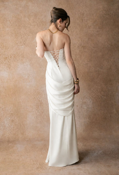 Clarinda Strapless Bridal Gown Ivory