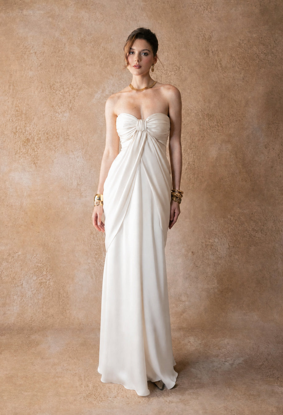 Clarinda Strapless Bridal Gown Ivory
