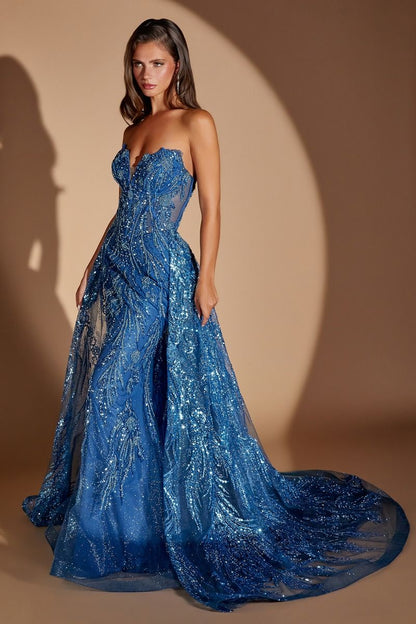 Harlyn Gown Strapless Formal Gown with Overskirt