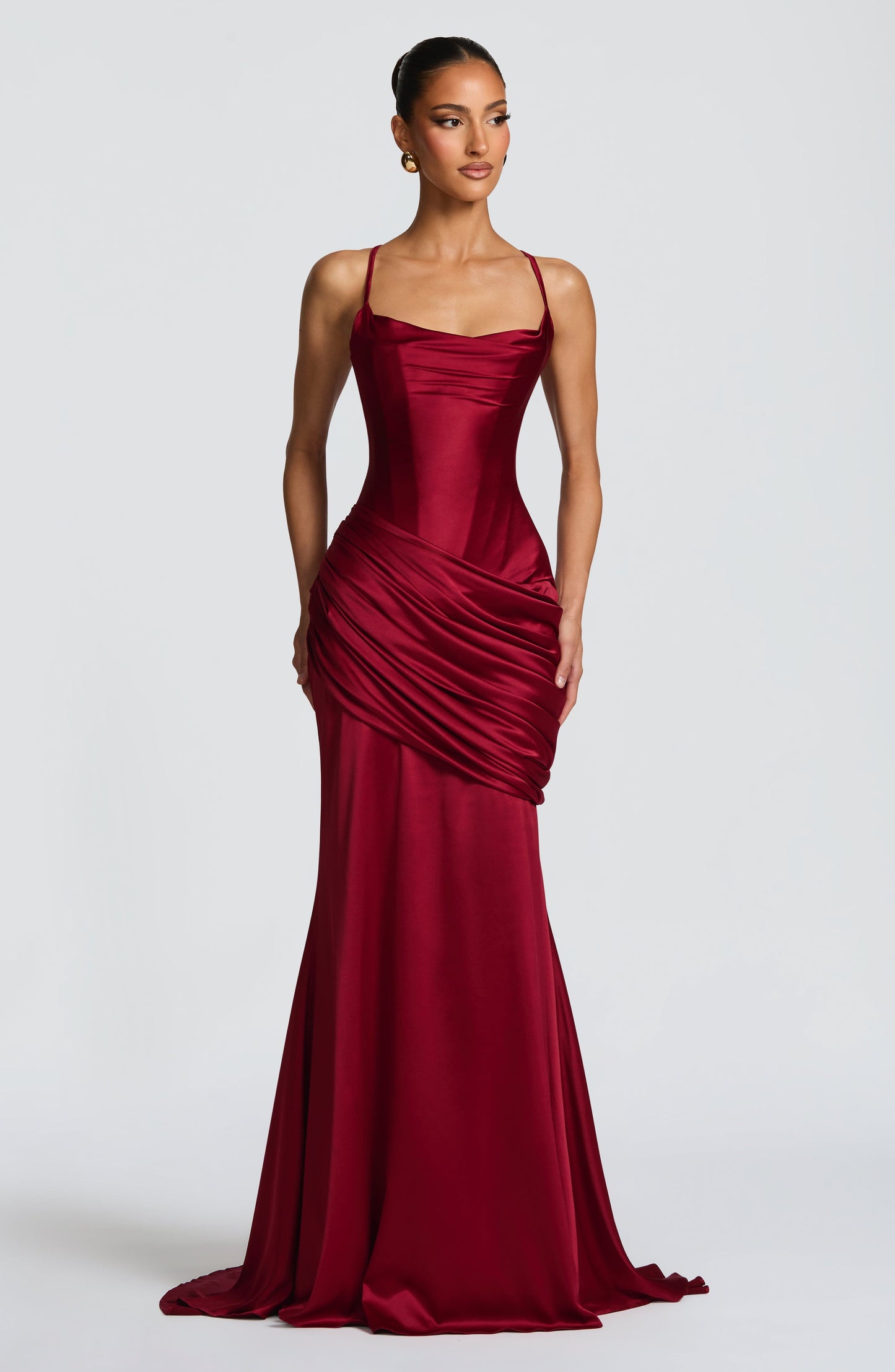 Connie Gown Burgundy