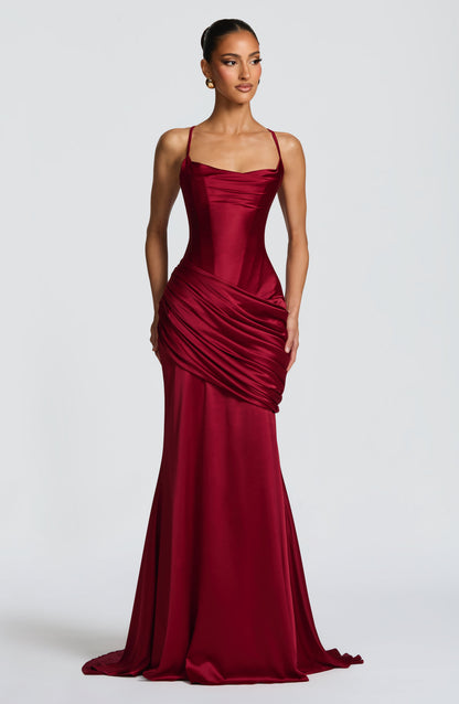 Connie Gown Burgundy