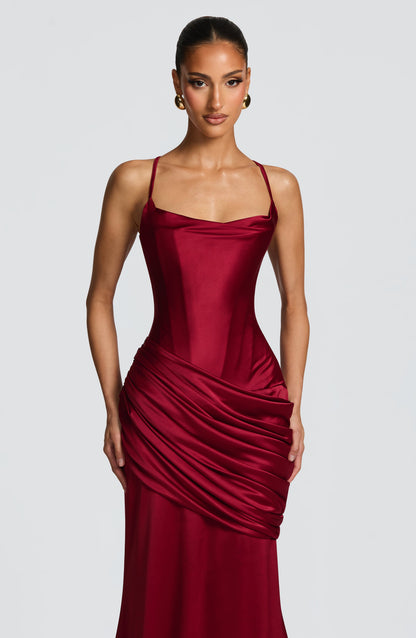 Connie Gown Burgundy