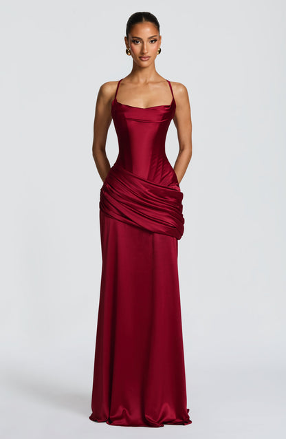 Connie Gown Burgundy
