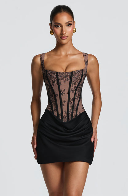 Cornelia Mini Dress Black Lace