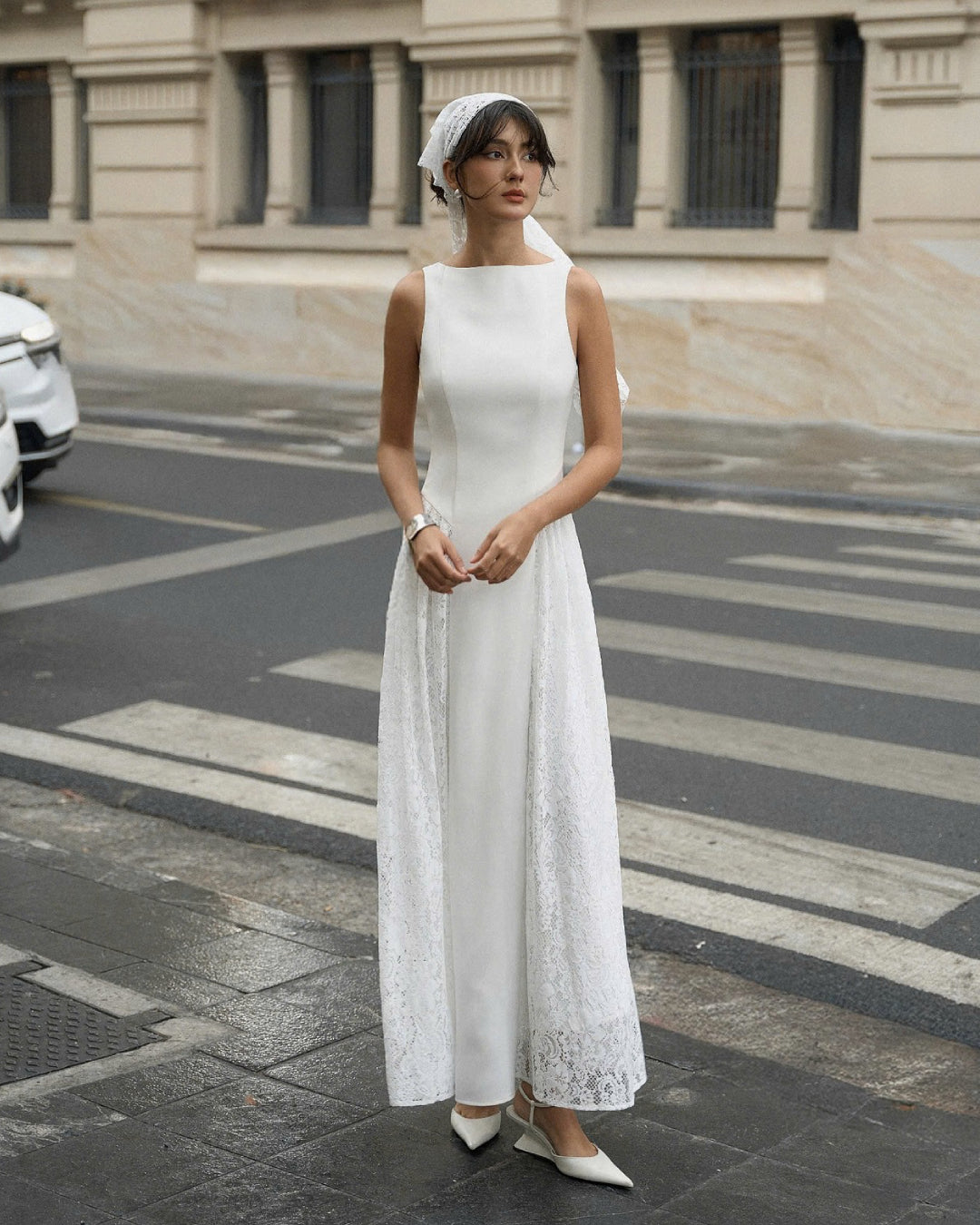 Cressida Midi Dress White