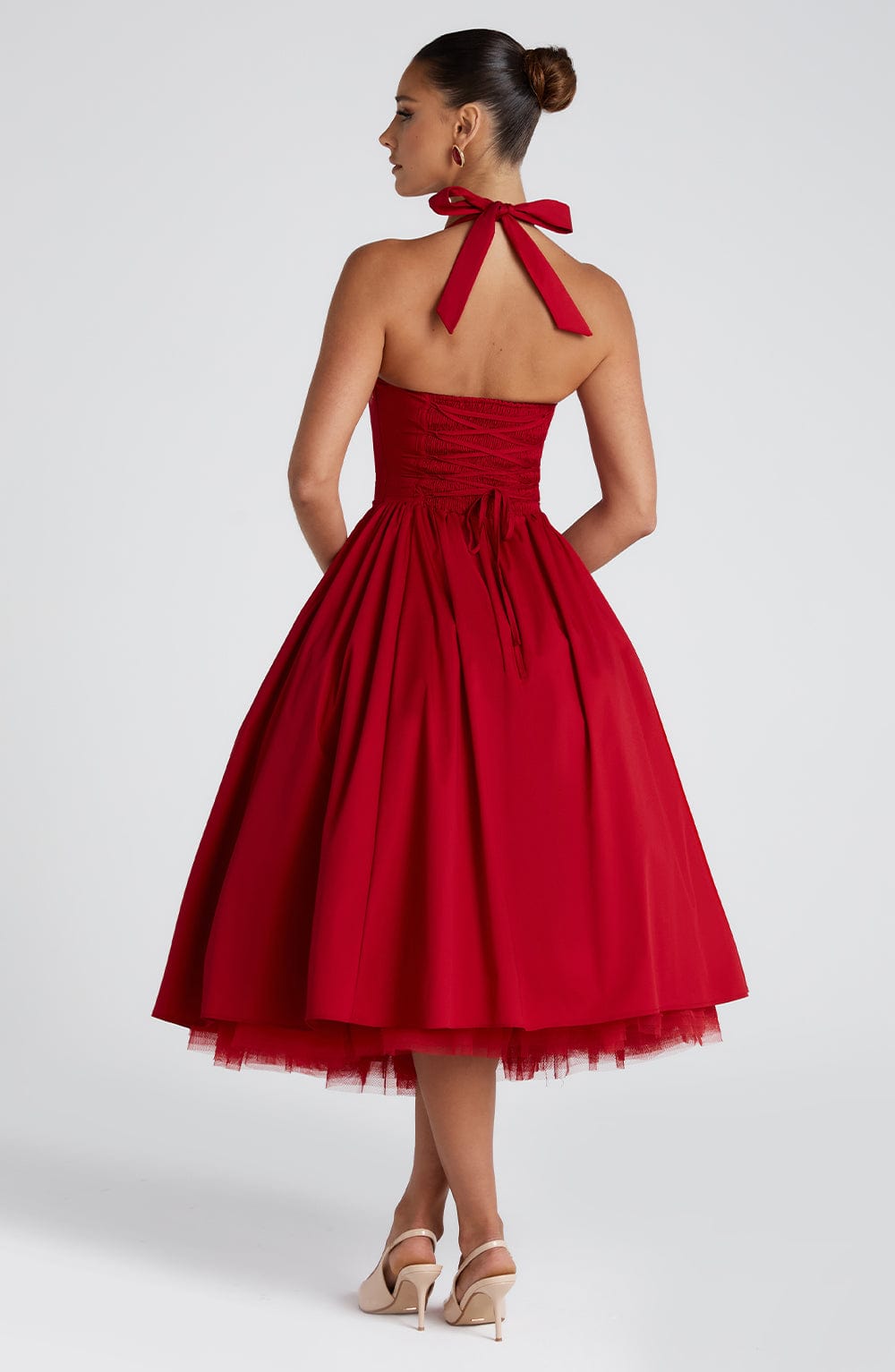 Cressida Midi Dress Red