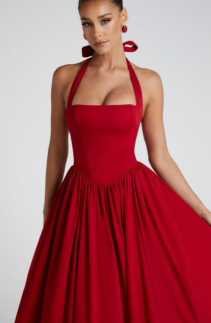 Cressida Midi Dress Red