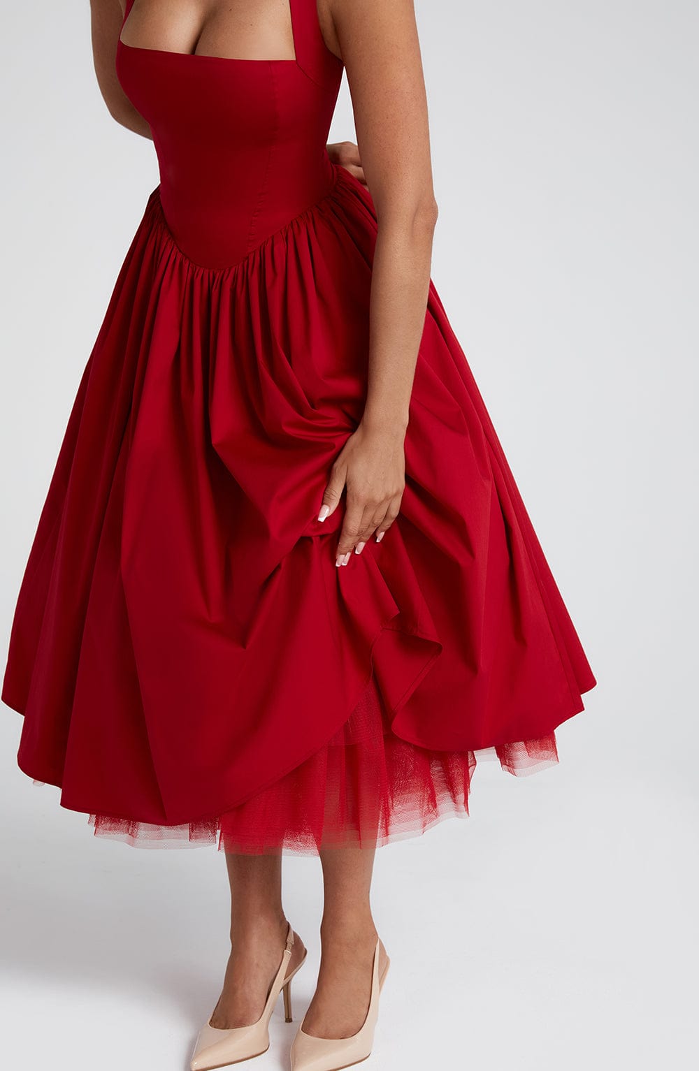Cressida Midi Dress Red