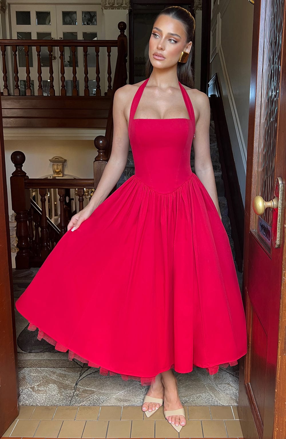 Cressida Midi Dress Red